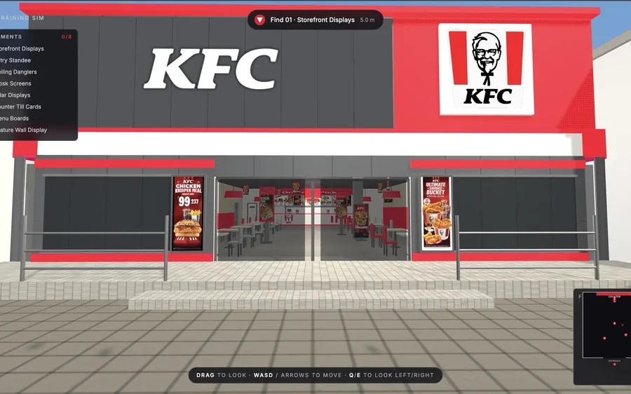 A navigable 3D store for a global QSR brand